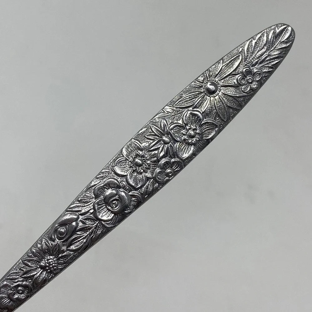 Stanley Roberts Dinner Fork Silver Bouquet Floral Stainless Japan